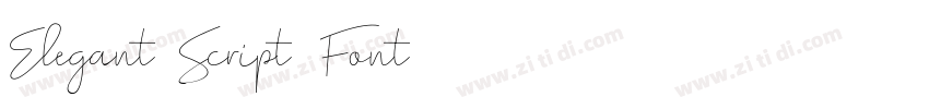 Elegant Script Font字体转换
